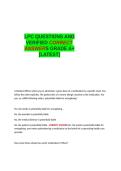 LPC QUESTIONS AND VERIFIED CORRECT ANSWERS GRADED A&plus; -LATEST 2026-2027- 100- GUARANTEED PASS&period;docx&NewLine;&NewLine;
