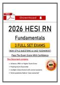 HESI RN Fundamentals 3 Exams &lpar;PDF&rpar; &vert; Updated NGN Questions &vert; Nursing