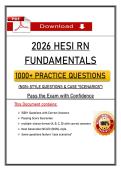 HESI RN Fundamentals 1000 Questions &lpar;PDF&rpar; &vert; Updated NGN Questions &vert; Nursing