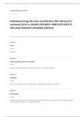 Huether McCance pathophysiology EXAM A&plus; GRADE ASSURED COMPLETE SOLUTIONS AND VERIFIED ANSWERS