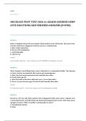 ONCC oncology nursing certification EXAM A&plus; GRADE ASSURED COMPLETE SOLUTIONS AND VERIFIED ANSWERS