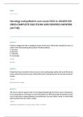 ONCC oncology nursing certification EXAM A&plus; GRADE ASSURED COMPLETE SOLUTIONS AND VERIFIED ANSWERS