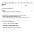 ACE Health Coach Certification &ndash; Study Guide and Exam Preparation Material 