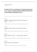 Huether McCance pathophysiology EXAM A&plus; GRADE ASSURED COMPLETE SOLUTIONS AND VERIFIED ANSWERS