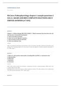 Huether McCance pathophysiology EXAM A&plus; GRADE ASSURED COMPLETE SOLUTIONS AND VERIFIED ANSWERS