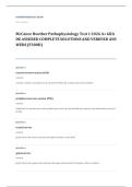 Huether McCance pathophysiology EXAM A&plus; GRADE ASSURED COMPLETE SOLUTIONS AND VERIFIED ANSWERS