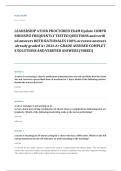 NCLEX RN leadership management EXAM A&plus; GRADE ASSURED COMPLETE SOLUTIONS AND VERIFIED ANSWERS