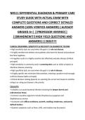 NR511 DIFFERENTIAL DIAGNOSIS & PRIMARY CARE STUDY GUIDE WITH ACTUAL EXAM WITH COMPLETE QUESTIONS AND CORRECT DETAILED ANSWERS &lpar;100&percnt; VERIFIED ANSWERS&rpar; &vert;ALREADY GRADED A&plus;&vert; &vert;&vert;PROFESSOR VERIFIED&vert;&vert; &vert;&vert;BRANDNEW&excl;&excl;&excl;&vert;HIGH YIELD QUESTIONS AND ANSWERS&vert;&vert;&vert;2026&excl;&excl;&excl;&excl;&excl;