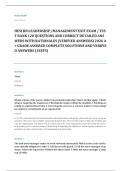 NCLEX RN leadership management EXAM A&plus; GRADE ASSURED COMPLETE SOLUTIONS AND VERIFIED ANSWERS