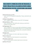 SECURITY FORCES END OF BLOCK 2&NewLine;TEST PRACTICE EXAMINATION 2026&NewLine;QUESTIONS WITH ANSWERS GRADED&NewLine;A&plus;&NewLine;