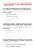TNCC 9 TH EDITION FINAL ACTUAL EXAM NEWEST VERSION 2026 &NewLine;QUESTION AND CORRECT DETAILED VERIFIED ANSWERS FROM &NewLine;VERIFIED SOURCES