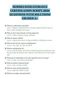 SEMMELWEIS ENTRANCE&NewLine;CERTIFICATION SCRIPT 2026&NewLine;QUESTIONS WITH SOLUTIONS&NewLine;GRADED A&plus;&NewLine;
