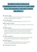 SEMMELWEIS ENTRANCE&NewLine;COMPREHENSIVE STUDY GUIDE 2026&NewLine;FULL QUESTIONS AND SOLUTIONS&NewLine;GRADED A&plus;&NewLine;