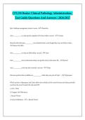 CPL250 Beaker Clinical Pathology Administration &sol; Test Guide Questions And Answers &sol; 2026&sol;2027 & CPL250 Exam Guide Questions And Answers &sol; 100&percnt; Guaranteed Pass&excl;&period; Bundle&sol;Package deal solution&period;