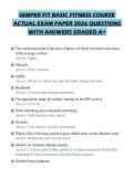 SEMPER FIT BASIC FITNESS COURSE&NewLine;ACTUAL EXAM PAPER 2026 QUESTIONS&NewLine;WITH ANSWERS GRADED A&plus;