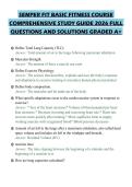 SEMPER FIT BASIC FITNESS COURSE&NewLine;COMPREHENSIVE STUDY GUIDE 2026 FULL&NewLine;QUESTIONS AND SOLUTIONS GRADED A&plus;