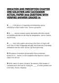 SENSATION AND PERCEPTION CHAPTER&NewLine;ONE GOLDSTEIN AND CACCIAMANI&NewLine;ACTUAL PAPER 2026 QUESTIONS WITH&NewLine;VERIFIED ANSWERS GRADED A&plus;