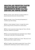 SENSATION AND PERCEPTION CHAPTER&NewLine;ONE GOLDSTEIN AND CACCIAMANI&NewLine;COMPREHENSIVE REVIEW 2026 FULL&NewLine;QUESTIONS AND VERIFIED ANSWERS