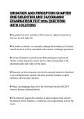SENSATION AND PERCEPTION CHAPTER&NewLine;ONE GOLDSTEIN AND CACCIAMANI&NewLine;EXAMINATION TEST 2026 QUESTIONS&NewLine;WITH SOLUTIONS