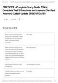 CDC 3E251 - Complete Study Guide EXAM&comma; Complete Test &vert;&vert; Questions and Answers &lpar;Verified Answers&rpar; &lpar;Latest Update 2026&rpar; UPDATE&excl;&excl;&NewLine;&NewLine;