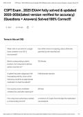 CSPT Exam &comma; 2025 EXAM fully solved & updated 2025-2026&lpar;latest version verified for accuracy&rpar; &lpar;Questions &plus; Answers&rpar; Solved 100&percnt; Correct&excl;&excl;&NewLine;&NewLine;