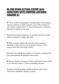 BL EMS EXAM ACTUAL PAPER 2026&NewLine;QUESTIONS WITH VERIFIED ANSWERS&NewLine;GRADED A&plus;