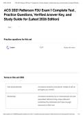 ACG 2021 Patterson FSU Exam 1 Complete Test &comma; Practice Questions&comma; Verified Answer Key&comma; and Study Guide for &lpar;Latest 2026 Edition&rpar;&NewLine;&NewLine;
