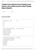 Chapter 5 Fire Behavior Exam Questions and answers with verified Answers &lpar;Latest Update 2026&rpar; UPDATE&excl;&excl;&NewLine;&NewLine;