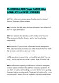 BLS CPR BLS CPR FINAL PAPER 2026 COMPLETE ANSWERS VERIFIED