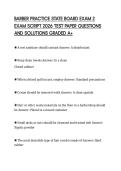 BARBER PRACTICE STATE BOARD EXAM 2&NewLine;EXAM SCRIPT 2026 TEST PAPER QUESTIONS&NewLine;AND SOLUTIONS GRADED A&plus;