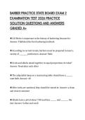 BARBER PRACTICE STATE BOARD EXAM 2&NewLine;EXAMINATION TEST 2026 PRACTICE&NewLine;SOLUTION QUESTIONS AND ANSWERS&NewLine;GRADED A&plus;