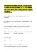 BEHAVIOR MODIFICATION 12TH EDITION&NewLine;GARRY MARTIN JOSEPH PEAR TEST BANK&NewLine;REVIEW SHEET 2026 PRACTICE SOLUTIONS&NewLine;GRADED A&plus;