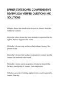 BARBER STATE BOARD COMPREHENSIVE&NewLine;REVIEW 2026 VERIFIED QUESTIONS AND&NewLine;SOLUTIONS&NewLine;
