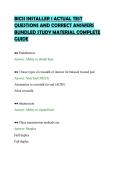 BICSI INSTALLER 1 ACTUAL TEST&NewLine;QUESTIONS AND CORRECT ANSWERS&NewLine;BUNDLED STUDY MATERIAL COMPLETE&NewLine;GUIDE&NewLine;
