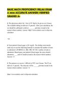 BASIC MATH PROFICIENCY RELIAS EXAM&NewLine;A 2026 ACCURATE ANSWERS VERIFIED&NewLine;GRADED A&plus;