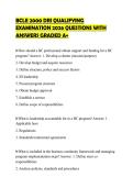 BCLE 2000 DRI QUALIFYING&NewLine;EXAMINATION 2026 QUESTIONS WITH&NewLine;ANSWERS GRADED A&plus;