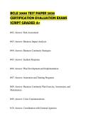 BCLE 2000 TEST PAPER 2026&NewLine;CERTIFICATION EVALUATION EXAMS&NewLine;SCRIPT GRADED A&plus;&NewLine;