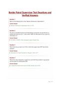 Border Patrol Supervisor Test Questions and Verified Answers&period;