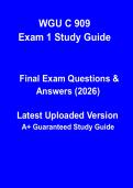 WGU C909 Exam 1 Study Guide PDF &vert; Practice Questions&comma; Test Bank & Revision Notes