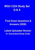 WGU C224 Study Set PDF &vert; Research Foundations Practice Questions&comma; Test Bank & Revision Guide