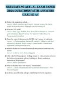 SERVSAFE 90 ACTUAL EXAM PAPER&NewLine;2026 QUESTIONS WITH ANSWERS&NewLine;GRADED A&plus;&NewLine;