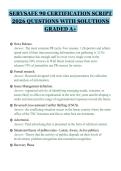 SERVSAFE 90 CERTIFICATION SCRIPT&NewLine;2026 QUESTIONS WITH SOLUTIONS&NewLine;GRADED A&plus;&NewLine;