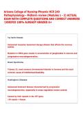 Nursing-Phoenix HCR 240 &NewLine;Pathophysiology - Midterm review &lpar;Modules 1 - 3&rpar; ACTUAL &NewLine;EXAM WITH COMPLETR QUESTIONS AND CORRECT ANSWERS &NewLine;VERIFID 100&percnt; ALREADY GRADED A&plus;