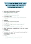 SERVSAFE 90 FINAL TEST 2026&NewLine;QUESTIONS WITH CORRECT&NewLine;ANSWERS GRADED A&plus;&NewLine;