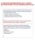 ATI MED SURG GASTROINTESTINAL QUIZ 1 COMPLETE &NewLine;QUESTIONS &CORRECT DETAILED ANSWERSVERIFIED 100&percnt;