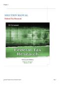 Research Case Solutions - Sawyers & Gill&comma; Federal Tax Research 13th Edition&comma; Verified Chapters 1 - 13&comma; Complete Newest Version&NewLine;