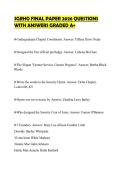 SGRHO FINAL PAPER 2026 QUESTIONS&NewLine;WITH ANSWERS GRADED A&plus;&NewLine;
