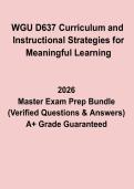 WGU D637 Study Guide PDF &vert; Complete Revision Notes&comma; Practice Questions & Exam Prep