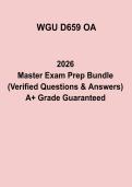 WGU D659 OA PDF Study Guide &vert; Objective Assessment Practice Questions & Exam Review