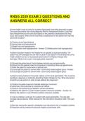 RNSG 2539 EXAM 2 QUESTIONS AND ANSWERS ALL CORRECT 